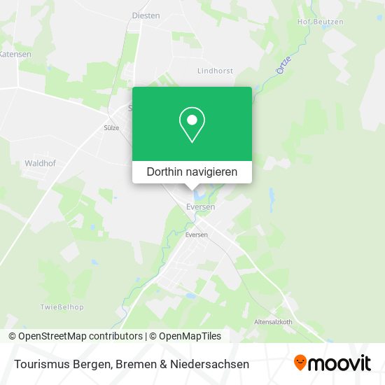 Tourismus Bergen Karte