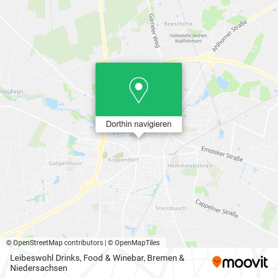Leibeswohl Drinks, Food & Winebar Karte