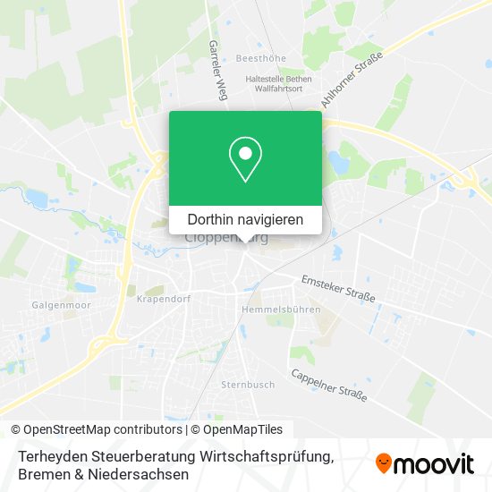 Terheyden Steuerberatung Wirtschaftsprüfung Karte