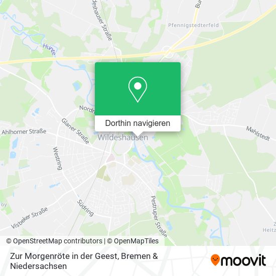 Zur Morgenröte in der Geest Karte