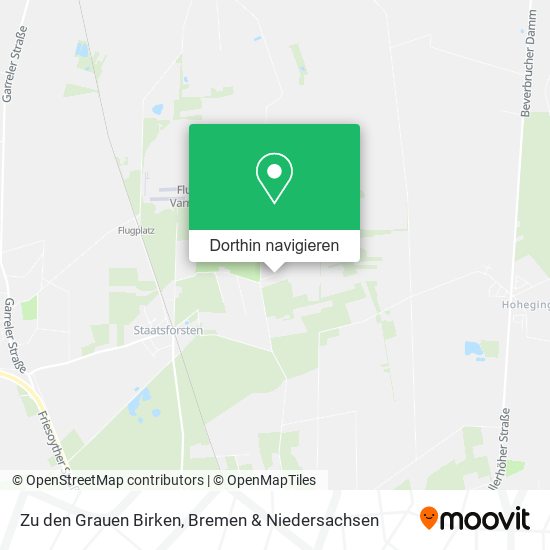 Zu den Grauen Birken Karte