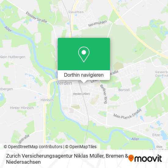 Zurich Versicherungsagentur Niklas Müller Karte