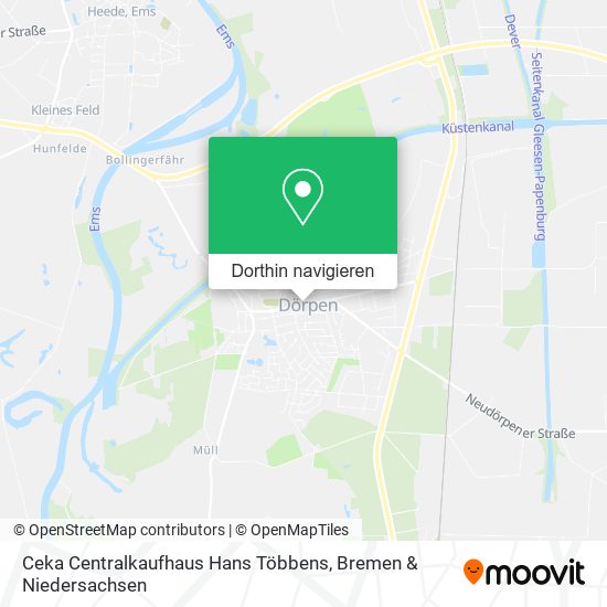 Ceka Centralkaufhaus Hans Többens Karte
