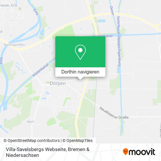Villa-Savelsbergs Webseite Karte