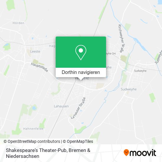 Shakespeare's Theater-Pub Karte