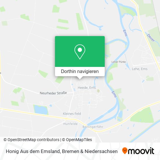 Honig Aus dem Emsland Karte