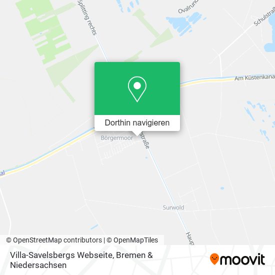 Villa-Savelsbergs Webseite Karte
