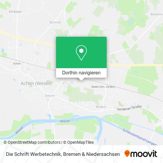 Die Schrift Werbetechnik Karte