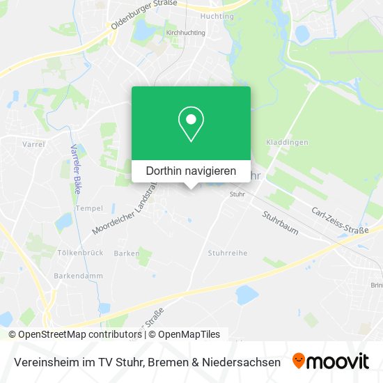 Vereinsheim im TV Stuhr Karte