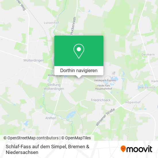 Schlaf-Fass auf dem Simpel Karte