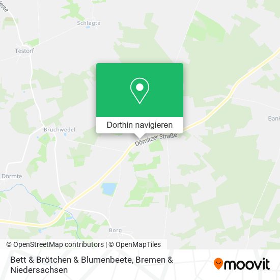 Bett & Brötchen & Blumenbeete Karte