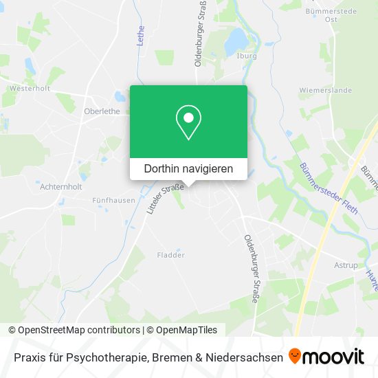 Praxis für Psychotherapie Karte