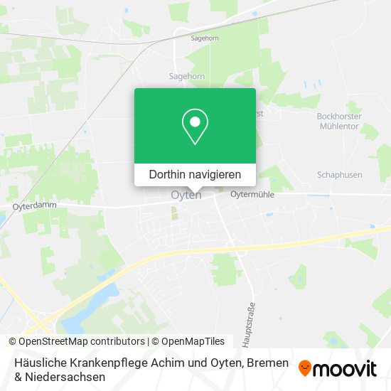 Häusliche Krankenpflege Achim und Oyten Karte