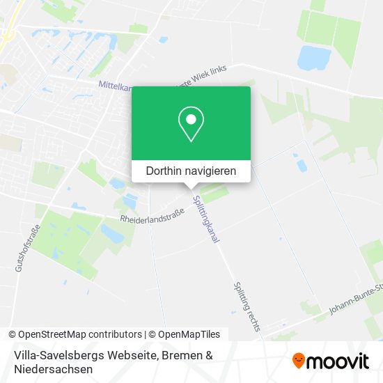 Villa-Savelsbergs Webseite Karte