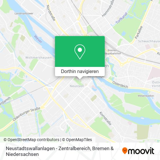 Neustadtswallanlagen - Zentralbereich Karte