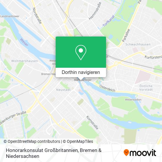 Honorarkonsulat Großbritannien Karte