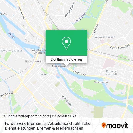 Förderwerk Bremen für Arbeitsmarktpolitische Dienstleistungen Karte
