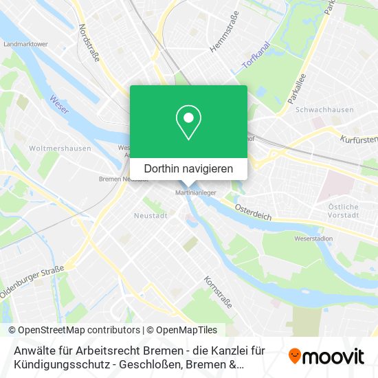 Anwälte für Arbeitsrecht Bremen - die Kanzlei für Kündigungsschutz - Geschloßen Karte
