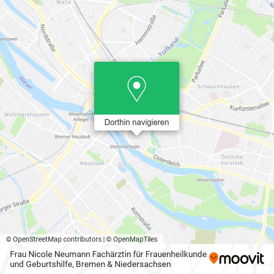 Frau Nicole Neumann Fachärztin für Frauenheilkunde und Geburtshilfe Karte