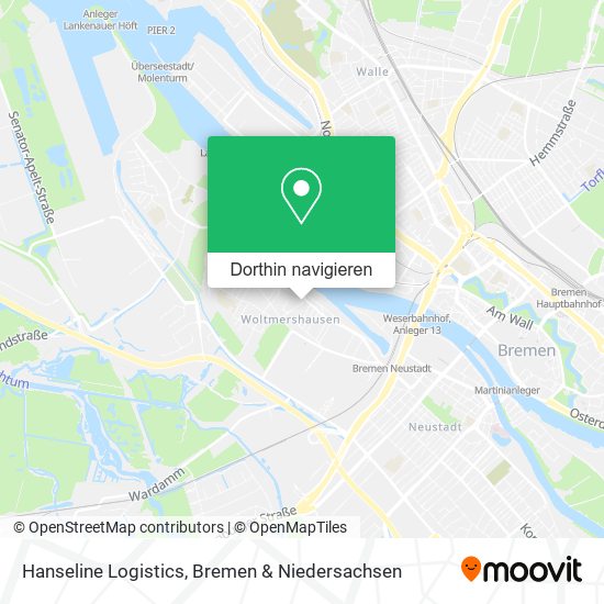 Hanseline Logistics Karte