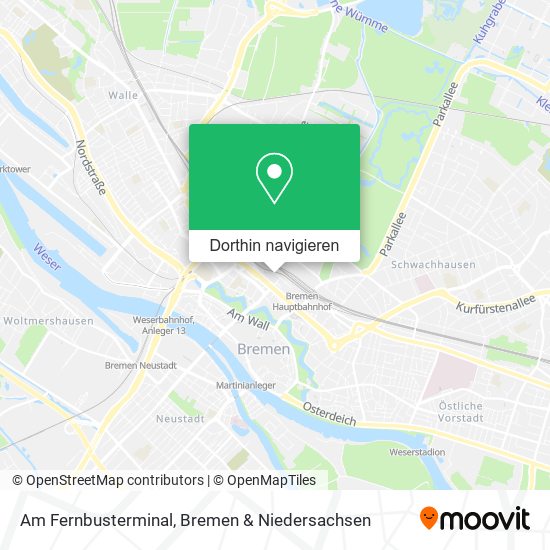 Am Fernbusterminal Karte