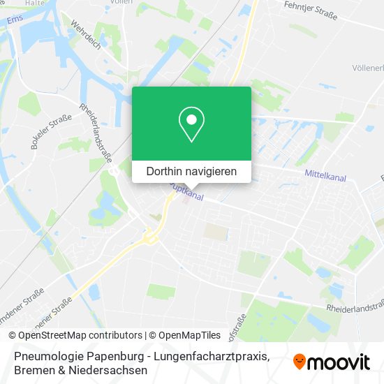 Pneumologie Papenburg - Lungenfacharztpraxis Karte