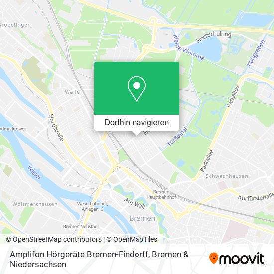 Amplifon Hörgeräte Bremen-Findorff Karte