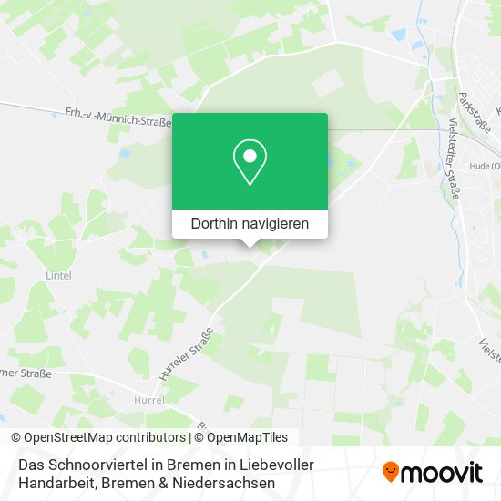 Das Schnoorviertel in Bremen in Liebevoller Handarbeit Karte