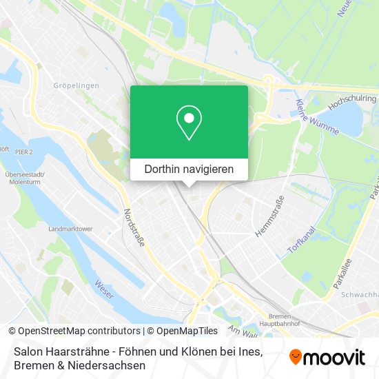 Salon Haarsträhne - Föhnen und Klönen bei Ines Karte