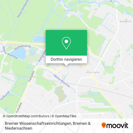 Bremer Wissenschaftseinrichtungen Karte