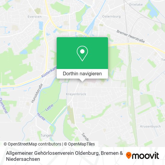 Allgemeiner Gehörlosenverein Oldenburg Karte