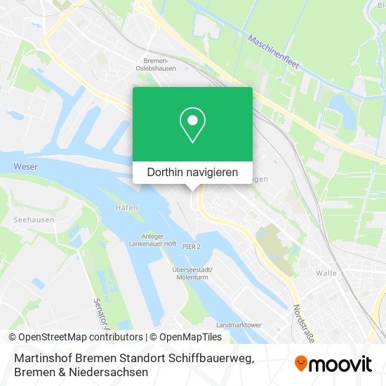 Martinshof Bremen Standort Schiffbauerweg Karte