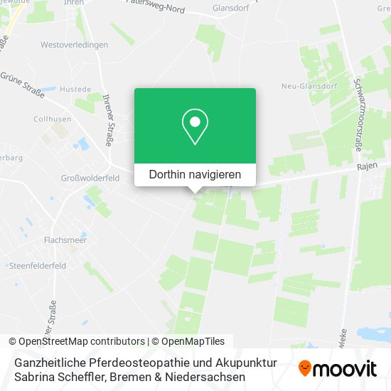 Ganzheitliche Pferdeosteopathie und Akupunktur Sabrina Scheffler Karte