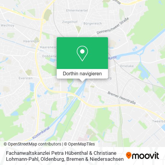 Fachanwaltskanzlei Petra Hübenthal & Christiane Lohmann-Pahl, Oldenburg Karte