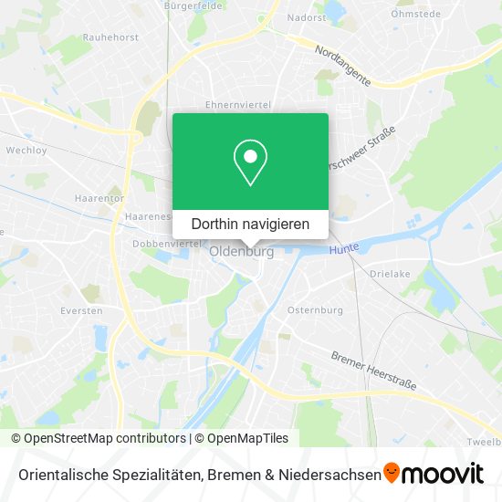 Orientalische Spezialitäten Karte