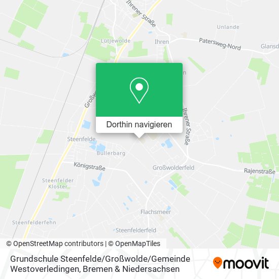Grundschule Steenfelde / Großwolde / Gemeinde Westoverledingen Karte