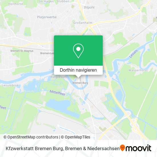 Kfzwerkstatt Bremen Burg Karte