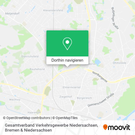 Gesamtverband Verkehrsgewerbe Niedersachsen Karte