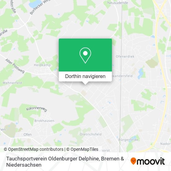 Tauchsportverein Oldenburger Delphine Karte