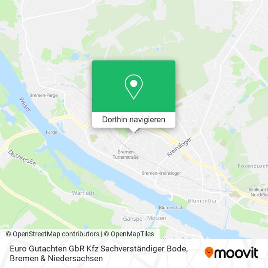 Euro Gutachten GbR Kfz Sachverständiger Bode Karte