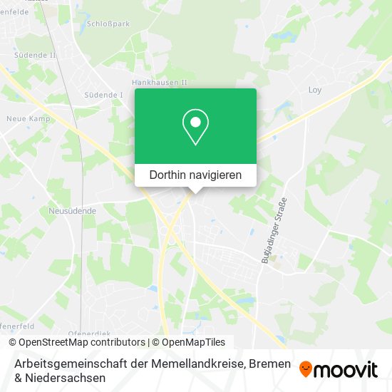 Arbeitsgemeinschaft der Memellandkreise Karte