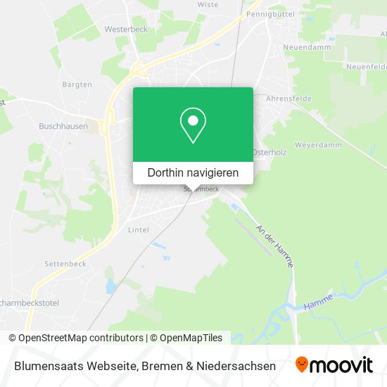 Blumensaats Webseite Karte