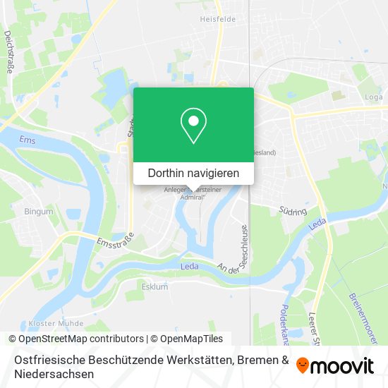 Ostfriesische Beschützende Werkstätten Karte