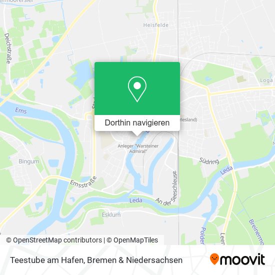 Teestube am Hafen Karte