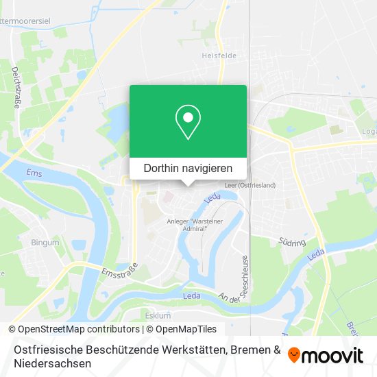Ostfriesische Beschützende Werkstätten Karte