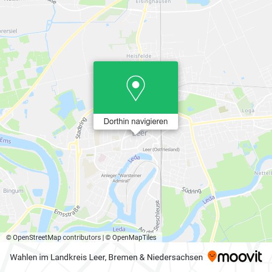 Wahlen im Landkreis Leer Karte