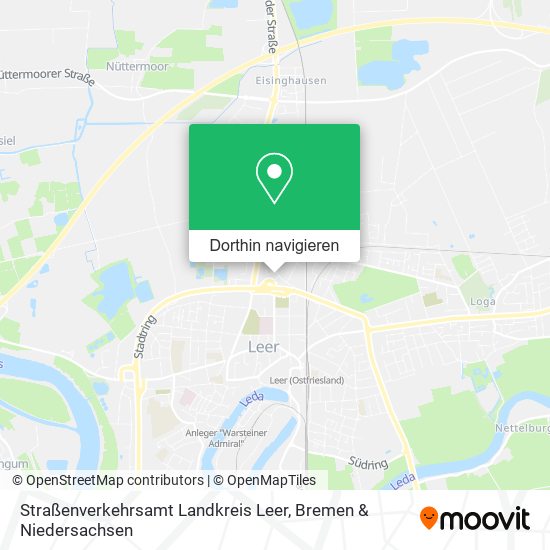 Straßenverkehrsamt Landkreis Leer Karte