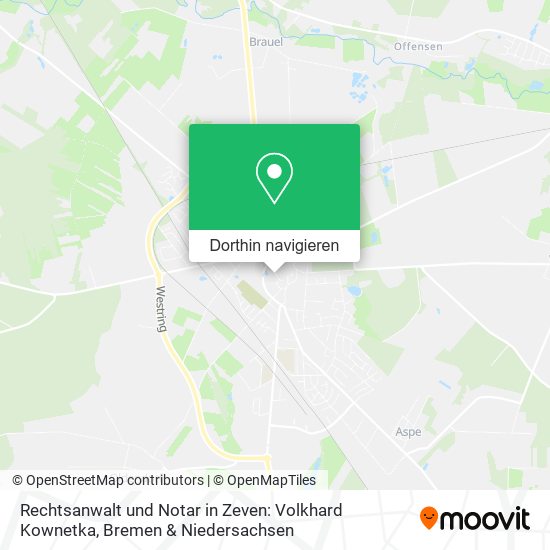 Rechtsanwalt und Notar in Zeven: Volkhard Kownetka Karte