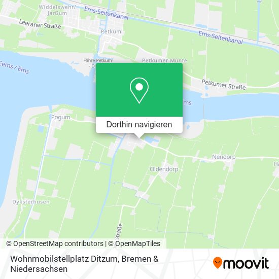 Wohnmobilstellplatz Ditzum Karte