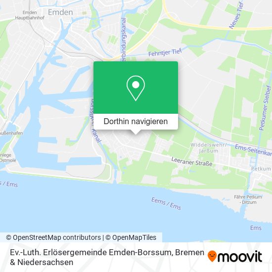 Ev.-Luth. Erlösergemeinde Emden-Borssum Karte